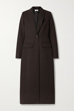 Twill Coat - Dark brown