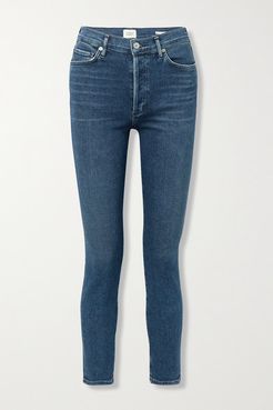 Net Sustain Olivia High-rise Slim-leg Jeans - Mid denim