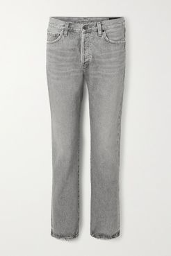 The Walcott Organic Distressed Straight-leg Jeans - Gray