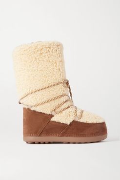 Cervinia Suede And Shearling Snow Boots - Brown