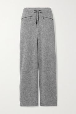 Allegra Mélange Wool Track Pants - Gray