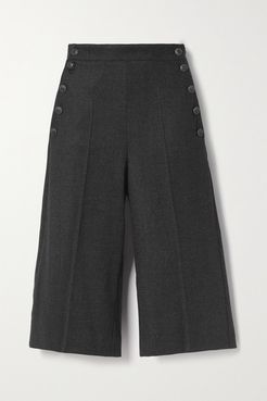 Wool-blend Shorts - Dark gray