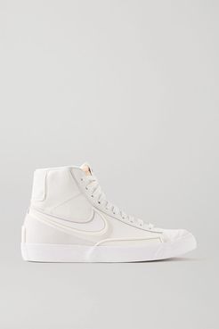 Blazer Mid '77 Infinite Textured-leather High-top Sneakers - White