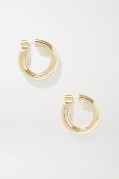 Kevin Huggies Gold-plated Hoop Earrings