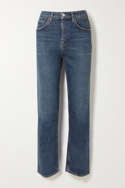 Wilder Mid-rise Straight-leg Jeans - Dark denim