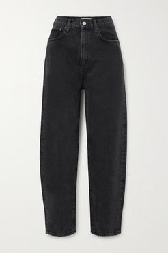 Balloon High-rise Tapered Jeans - Black