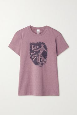 70s Printed Cotton-blend Jersey T-shirt - Pink