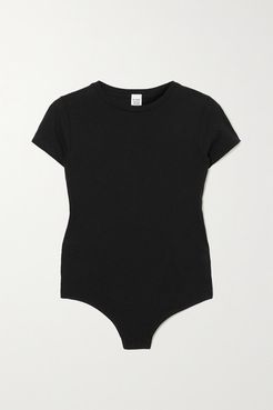 60s Cotton-jersey Bodysuit - Black