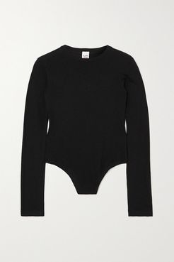 Cotton-jersey Bodysuit - Black