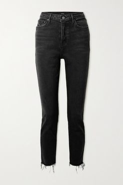 Karolina Frayed High-rise Skinny Jeans - Black