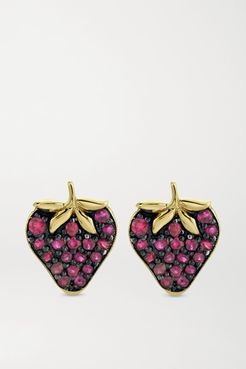 Strawberry 14-karat Gold Ruby Earrings