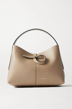 Ava Micro Leather Tote - Sand