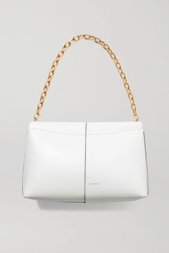 Carly Mini Leather Shoulder Bag - White