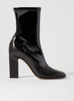 Lesly Patent And Matte-leather Ankle Boots - Black