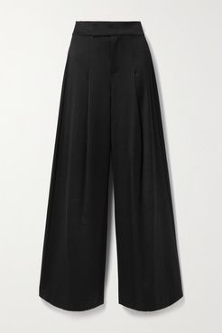 Alice Olivia - Merilyn Wool-blend Wide-leg Pants - Black