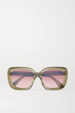 Nella Oversized Square-frame Acetate Sunglasses - Tan