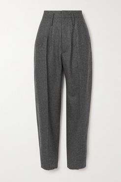 Racomisl Pleated Wool Tapered Pants - Anthracite