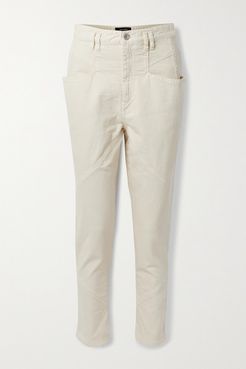 Nadeloisa Paneled Tapered Pants - Ecru