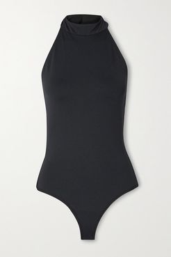 Sade Stretch-jersey Halterneck Thong Bodysuit - Black