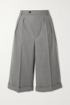 Wool-twill Shorts - Gray