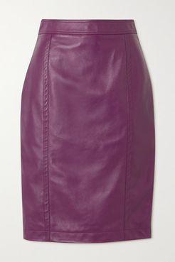 Leather Skirt - Purple
