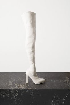 Leather Over-the-knee Boots - White