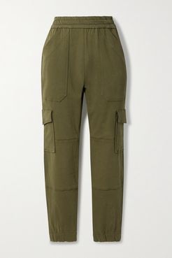 Cotton-twill Tapered Pants - Army green
