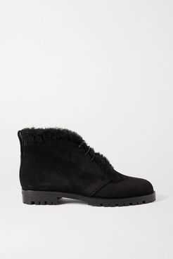 Mircus Shearling-lined Suede Ankle Boots - Black