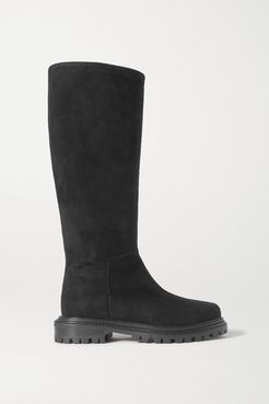 Sky 40 Suede Knee Boots - Black