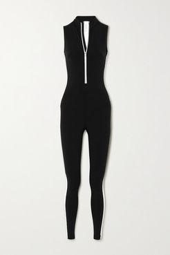 Dean Thermal Striped Stretch Bodysuit - Black