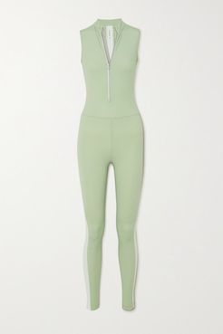 Dean Thermal Striped Stretch Bodysuit - Light green