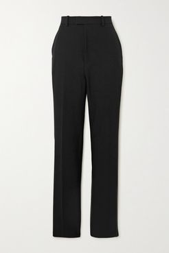 Twill Slim-leg Pants - Black