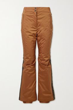 Printed Ski Pants - Brown