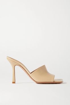 Leather Mules - Beige