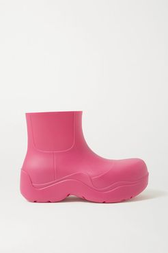 Rubber Rain Boots - Bright pink