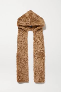 Shearling Scarf - Brown