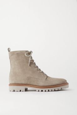 Cabria Suede Ankle Boots - Off-white