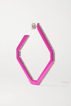 Allegra Silver Sapphire Earring - Pink
