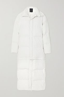 Convertible Quilted Padded Shell Coat - White