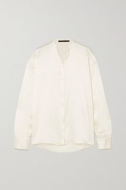 Silk-satin Shirt - Ivory