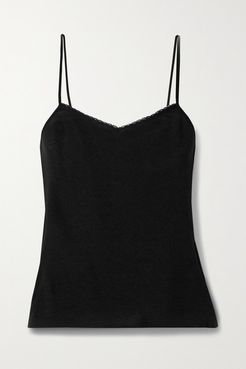 Bette Cashmere And Silk-blend Camisole - Black