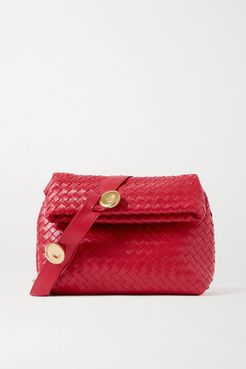 The Fold Intrecciato Leather Shoulder Bag - Red