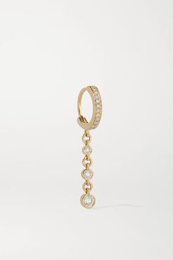 14-karat Gold Diamond Hoop Earring