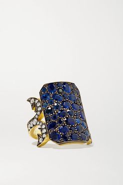 18-karat Gold, Diamond And Sapphire Ring