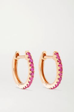 Huggies 18-karat Rose Gold Ruby Earrings