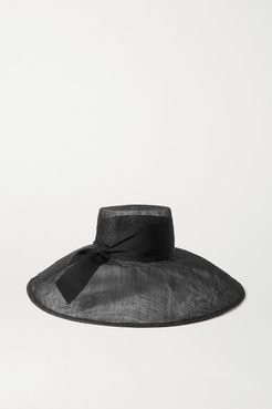 Net Sustain Johanna Grosgrain-trimmed Hemp Sunhat - Black