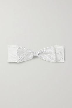 Marianne Swarovski Crystal-embellished Bandeau Bikini Top - White