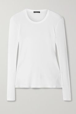 Ribbed Cotton Top - White