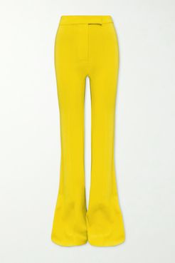 Rene Crepe Flared Pants - Yellow