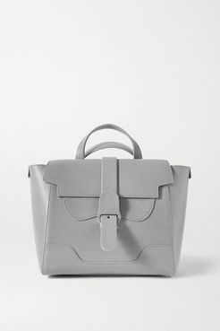 Midi Maestra Convertible Textured-leather Shoulder Bag - Dark gray